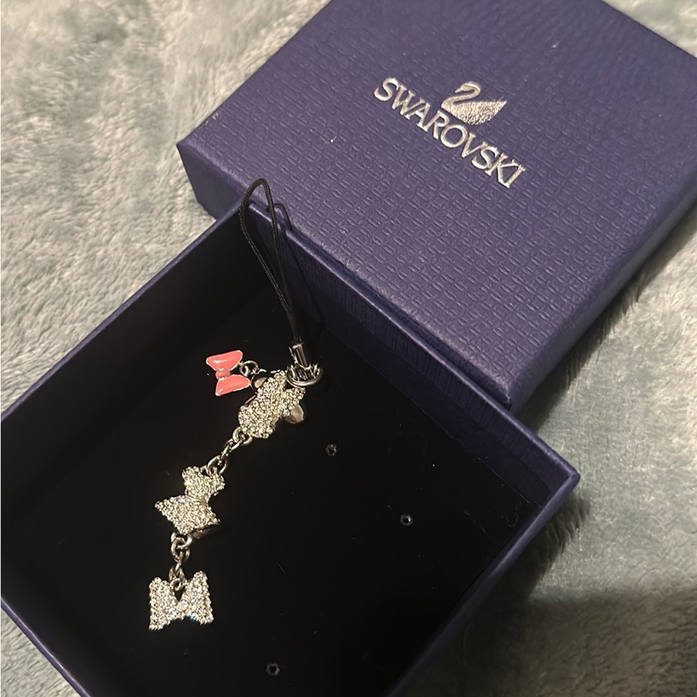 Swarovski Disney Reversable Minnie Mouse Phone Charm/Accessory